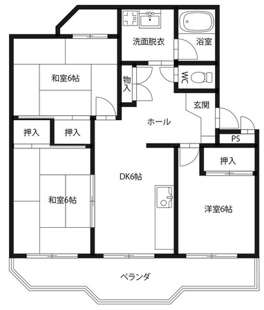 グランドコーポ稲山の物件間取画像